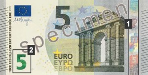Faux billet de 5 euros à reconnaitre